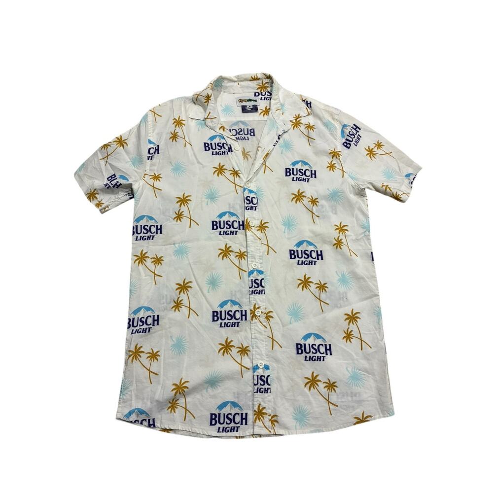 Tipsy Elves Busch Light Men's Casual Button Up Vacation